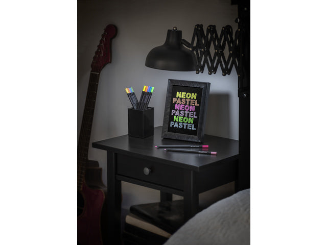 Kleurpotlood Faber-Castell Black Edition 12 stuks neon+pastel in kartonnen etui