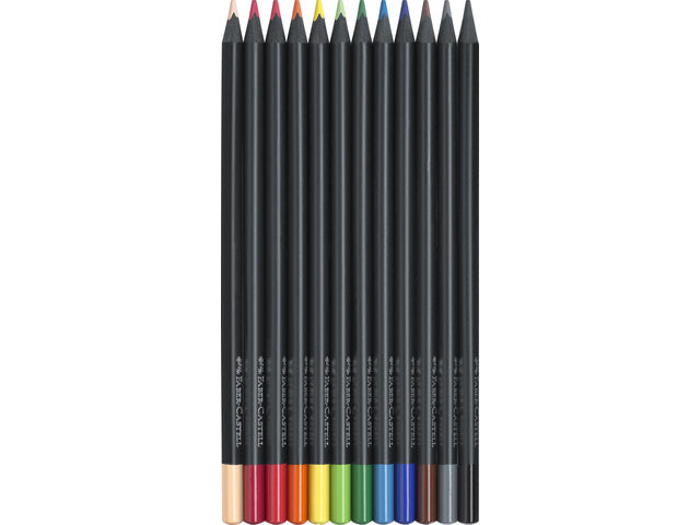 Kleurpotloden Faber-Castell Black Edition in elektronische verpakking á 12 stuks