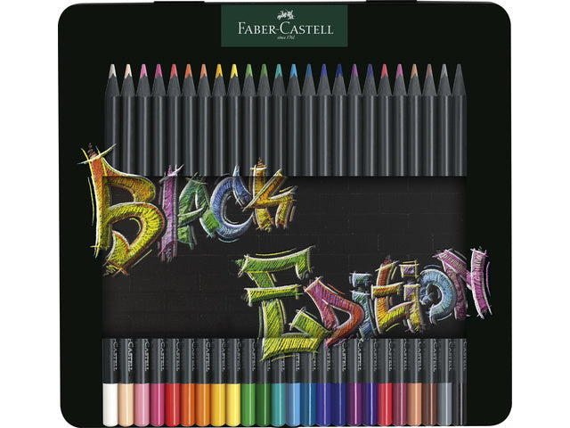 Kleurpotlood Faber-Castell Black Edition 24 stuks in bliketui