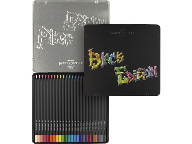 Kleurpotlood Faber-Castell Black Edition 24 stuks in bliketui
