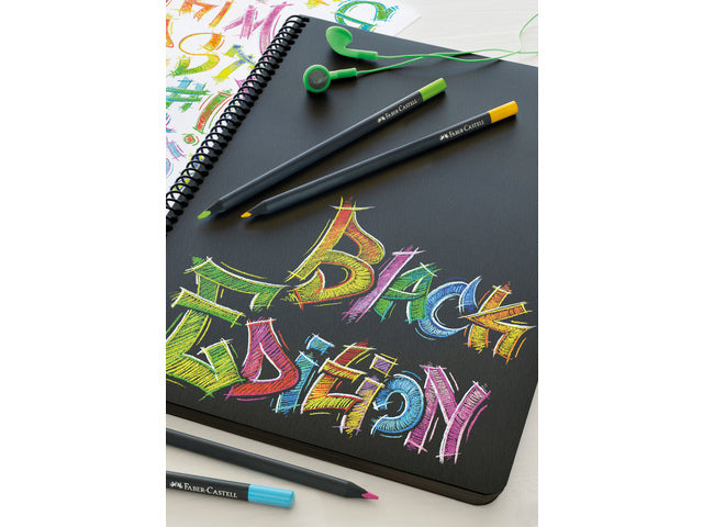 Kleurpotloden Faber-Castell Black Edition in elektronische verpakking á 36 stuks
