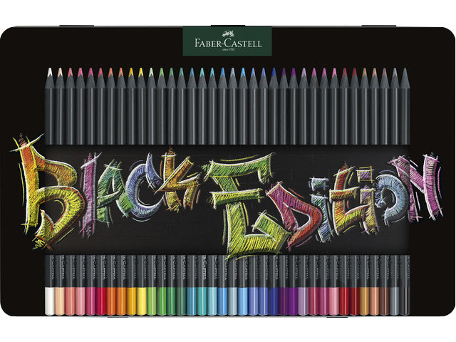 Kleurpotlood Faber-Castell Black Edition 36 stuks in bliketui