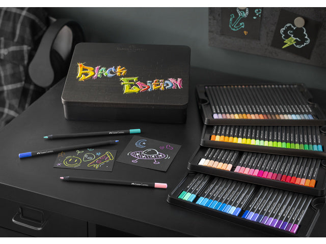 Kleurpotlood Faber-Castell Black Edition 100 stuks in bliketui