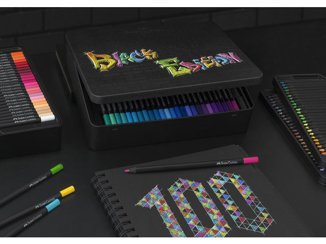 Kleurpotlood Faber-Castell Black Edition 100 stuks in bliketui