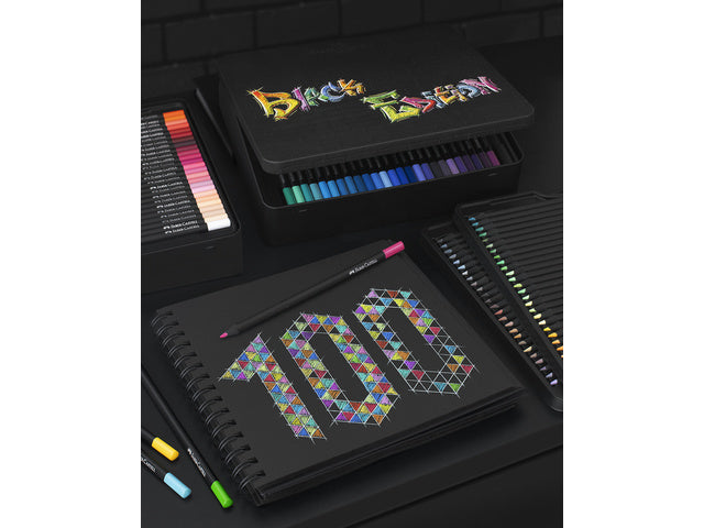 Kleurpotlood Faber-Castell Black Edition 100 stuks in bliketui