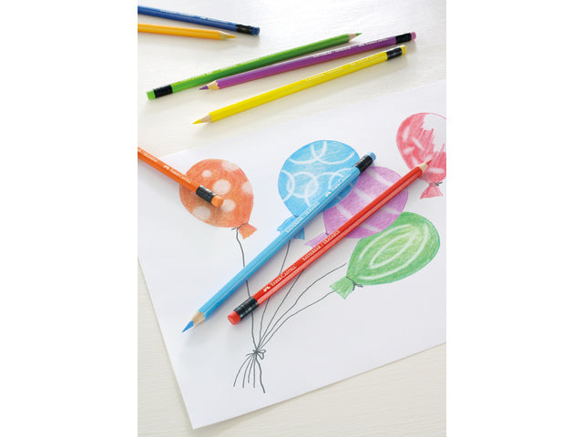 Farbenfrohes Faber-Castell-Etui mit 12 Stück
