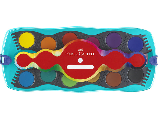 Wasserleitungen Faber-Castell 12 Farben + 1 Schlauch mit Verbindungsstück türkis