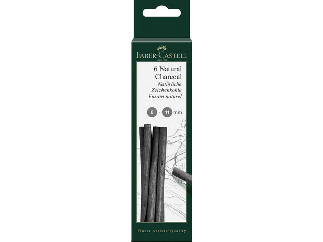 Houtskool Faber-Castell Pitt Monochroom 6-11 mm op blister