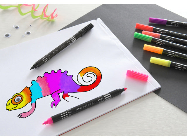 Stifte Faber-Castell Duo Neonfarben im Etui mit 10 Stück
