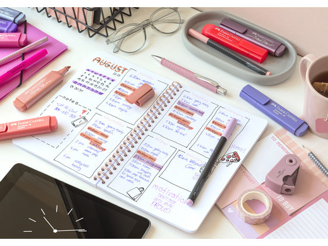 Fineliner Faber-Castell Grip 0,4mm etui 5 stuks pastel assorti