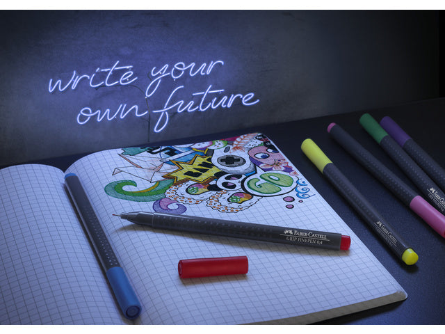 fineliner Faber-Castell GRIP 0,4mm etui a 20 stuks
