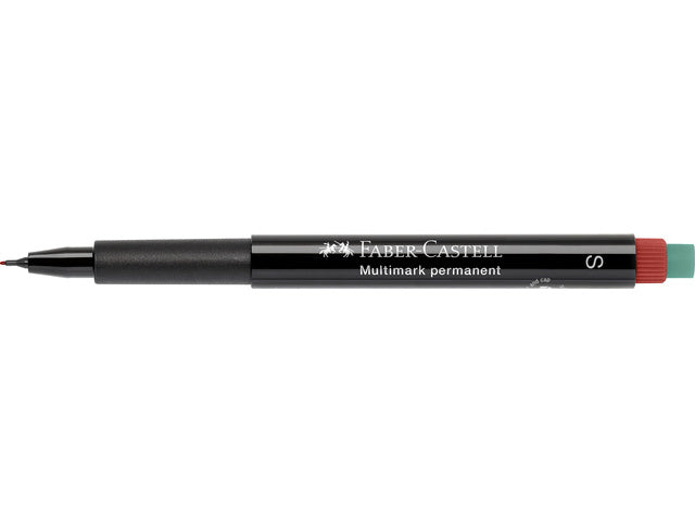 Marker Faber-Castell Multimark permanent S rood