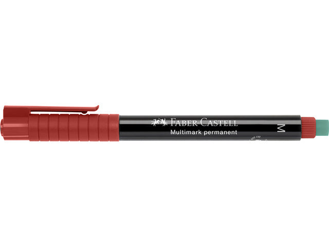 Marker Faber-Castell Multimark permanent M rood