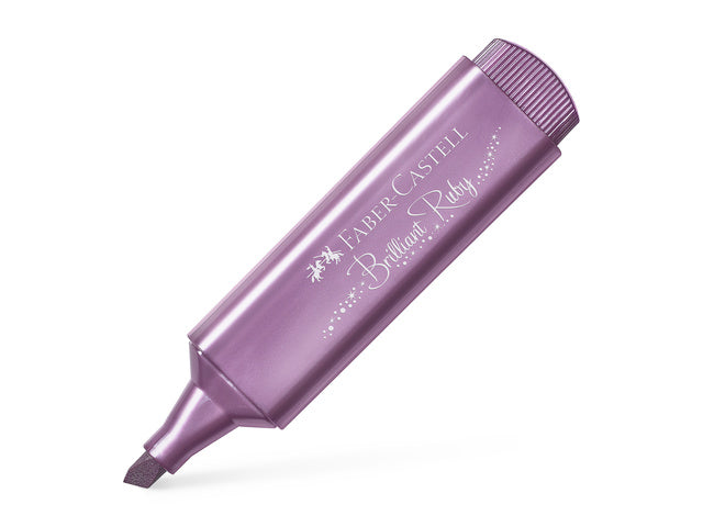 Tekstmarker Faber-Castel Metallic robijn