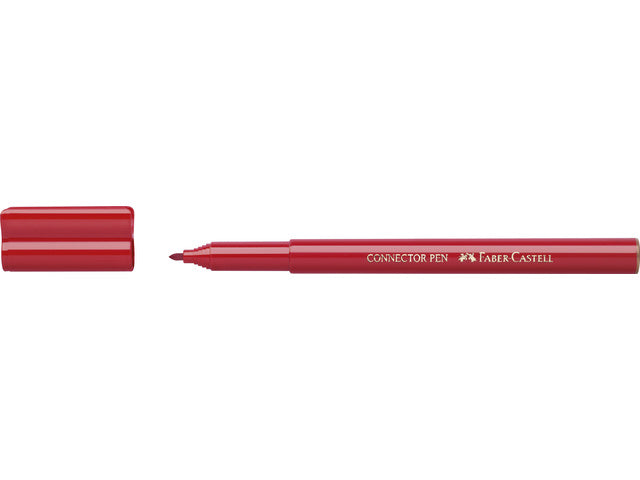 viltstiften Faber-Castell Connector 33 Stück mit 10 Clips in 'Vortenwagen'