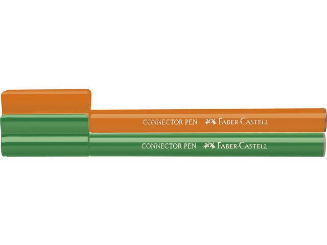 viltstiften Faber-Castell Connector 33 Stück mit 10 Clips in 'Vortenwagen'