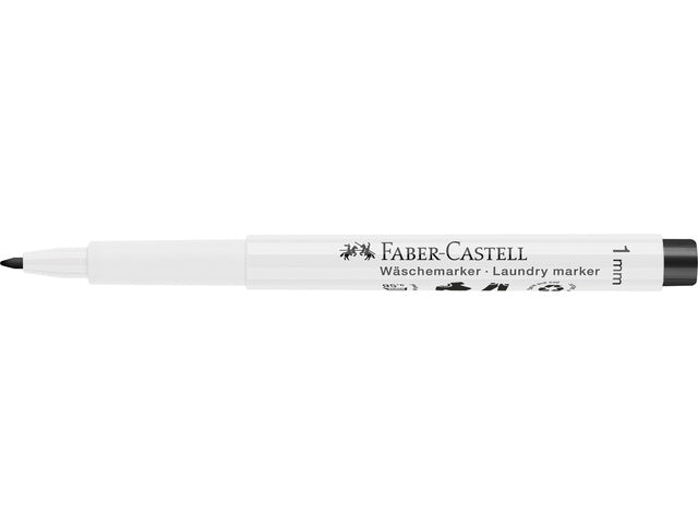 Wasmarkeerstift Faber-Castell zwart ronde punt