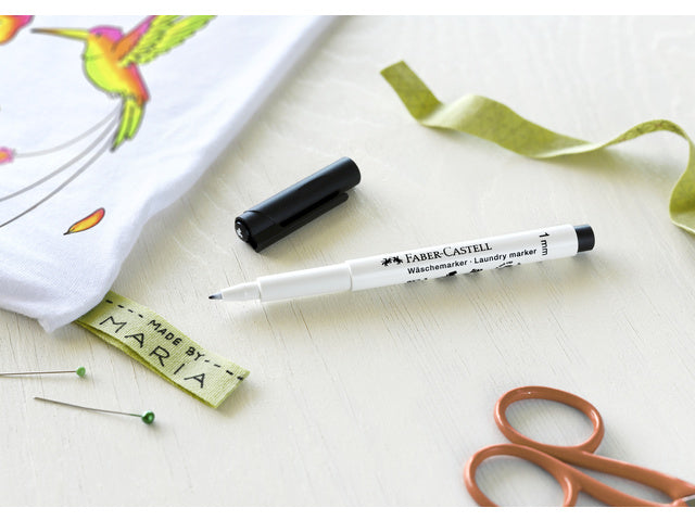 Wasmarkeerstift Faber-Castell zwart ronde punt