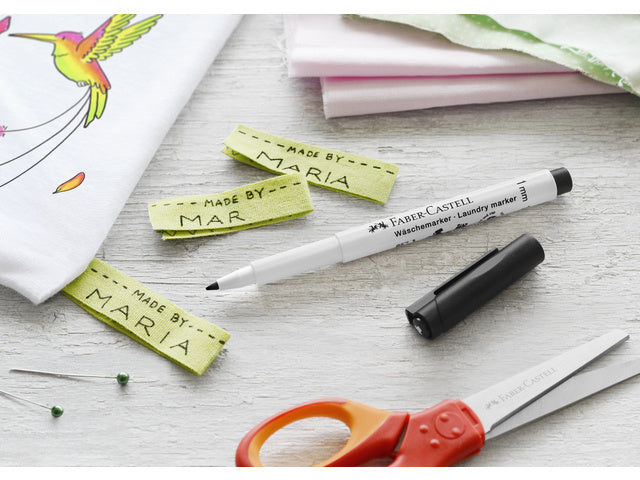 Wasmarkeerstift Faber-Castell zwart ronde punt