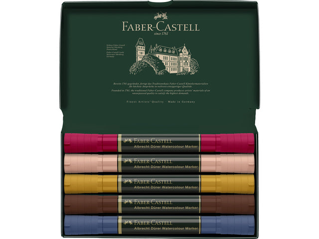 Aquarel marker Faber-Castell Albrecht Dürer, doos á 5 stuks Portrait