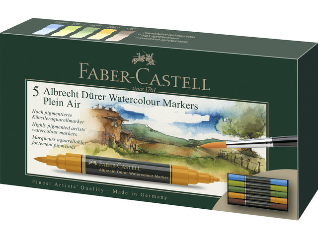 Aquarelmarker Faber-Castell Albrecht Dürer, doos á 5 stuks Urban Plein air