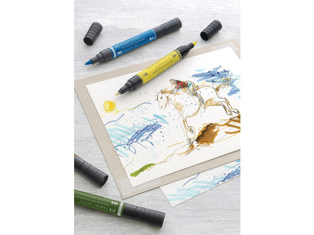 Tekenstift Faber-Castell Pitt Artist Pen duo marker 118 scharlakenrood