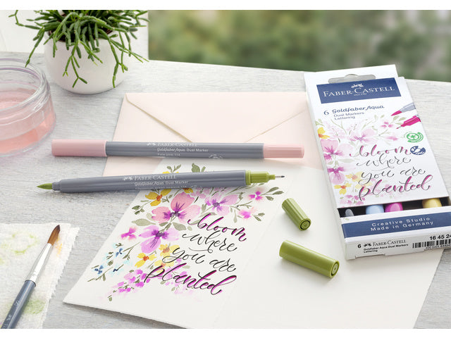 Duo-Aquarellmarker Faber-Castell Goldfaber-Etui 6 Stück Lettering