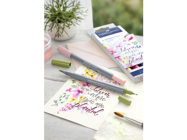 Duo-Aquarellmarker Faber-Castell Goldfaber-Etui 6 Stück Lettering