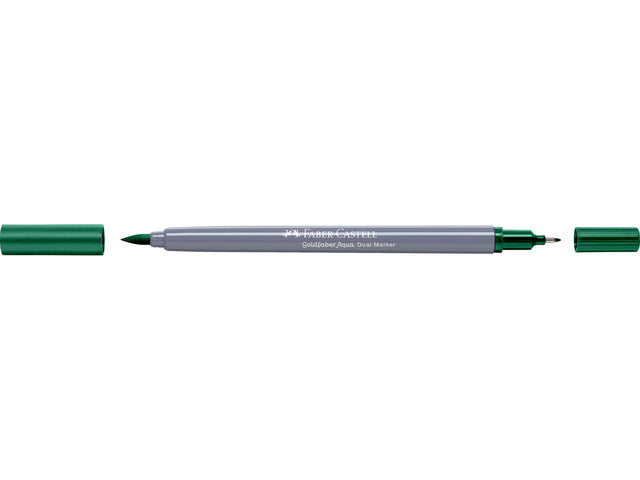 Duo aquarelmarker Faber-Castell Goldfaber 264 donker phthalogroen