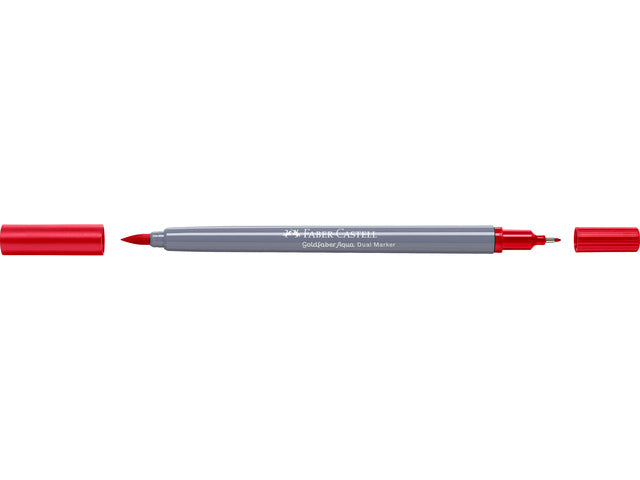 Duo aquarelmarker Faber-Castell Goldfaber 121 geraniumrood fel
