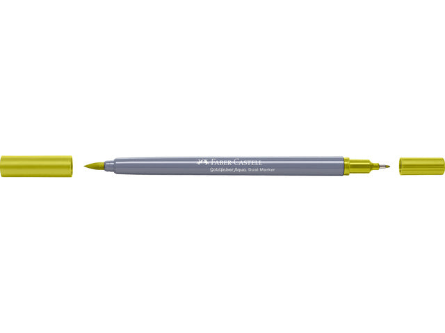 Duo aquarelmarker Faber-Castell Goldfaber 370 geelachtig mei groen