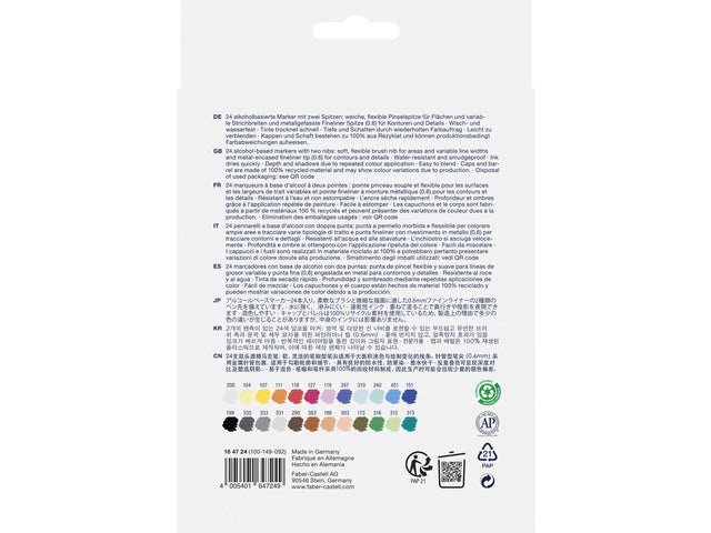 Sketchmarker Faber-Castell Goldfaber etui 24 stuks op alcoholbasis