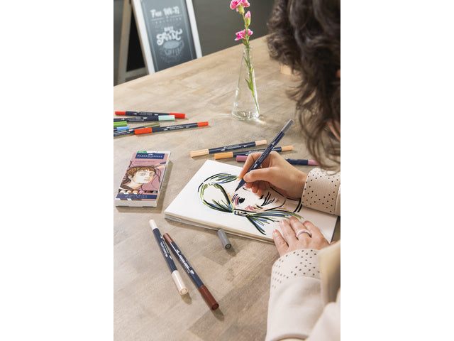 Sketchmarker Faber-Castell Goldfaber etui 6 stuks Portret op alcoholbasis