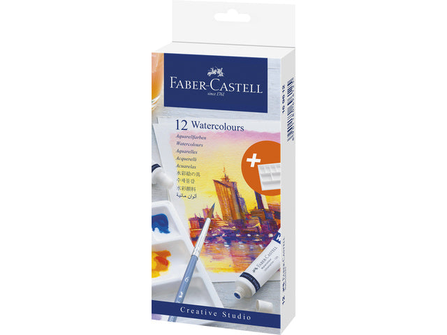 Waterverf Faber-Castell 12 Stück verschiedene Farben