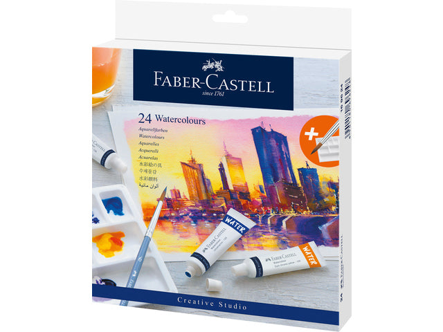 Waterverf Faber-Castell 24 Stück verschiedene Farben
