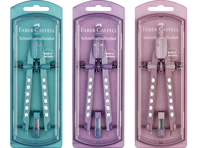 Schnellversteller Faber-Castell Factory Sparkle sortiert Ozean, Violett, Rosé Metallic