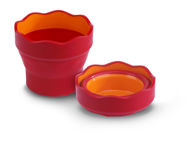 Wasserbecher Faber-Castell Clic & Go rosa / orange
