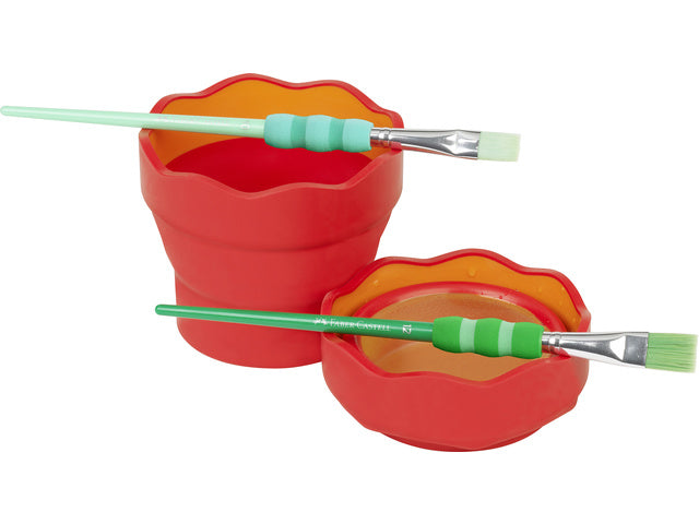 Wasserbecher Faber-Castell Clic & Go rosa / orange