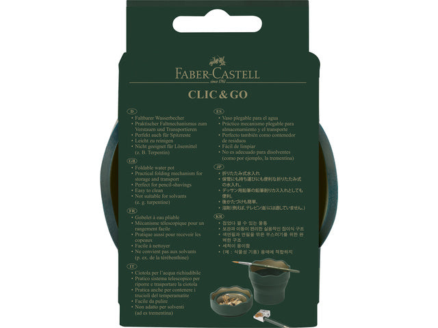Wasserbecher Faber-Castell Clic & Go donkergroen