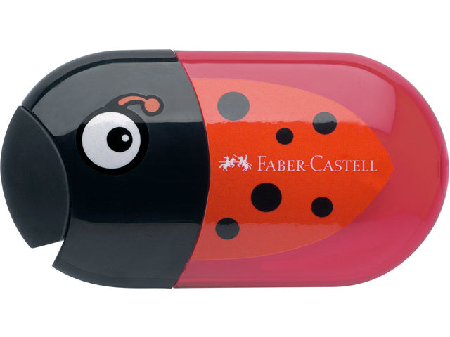 puntenslijper en gum Faber-Castell diermotieven 18 stuks
