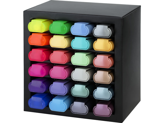 Tekstmarkers Faber-Castell Deskset 24 kleuren, 7 neon, 9 pastel en 8 metallic kleuren