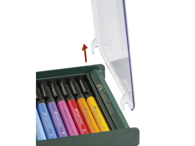 Tekenstift Faber-Castell Pitt Artist Pen Brush set 12 stuks Basic