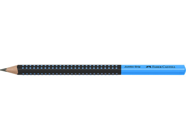 Grafietpotlood Faber-Castell Jumbo Grip two-tone zwart/blauw