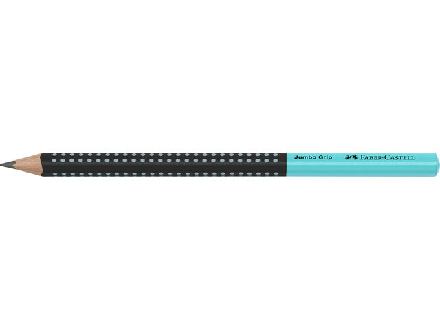 Grafietpotlood Faber-Castell Jumbo Grip two-tone zwart/turquoise