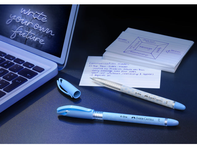 Balpen Faber-Castell K-One 0,5 blauw doos 10 stuks