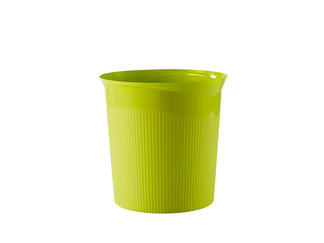 Papierbak HAN Re-LOOP,13 liter rond, limoen 100% gerecycled materiaal