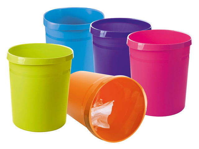 Papierbak HAN Grip 18 liter met 2 grijpranden Trend Color roze