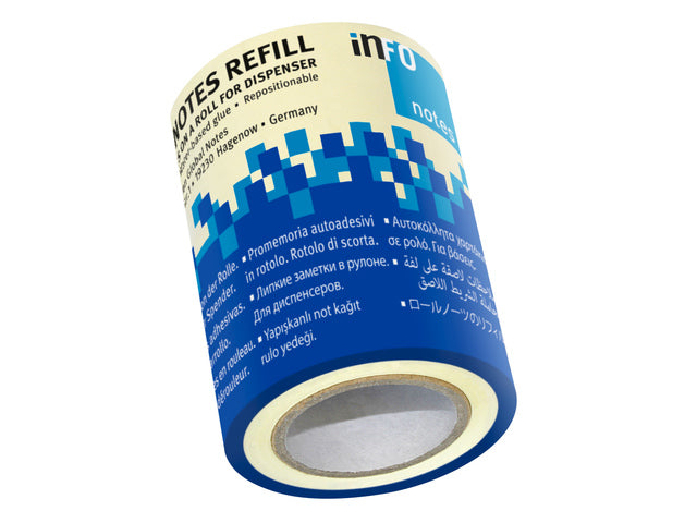 Navulling Info Opmerkingen 60mmx10m geel, op rol