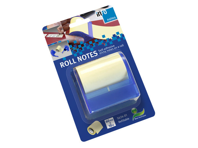 Info Opmerkingen dispenser + rol voor rollen 60mmx10m