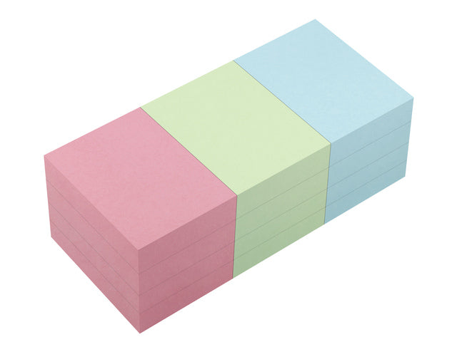Info-Notizen 50x40mm sortierte Pastellpackung mit 12 Blöcken